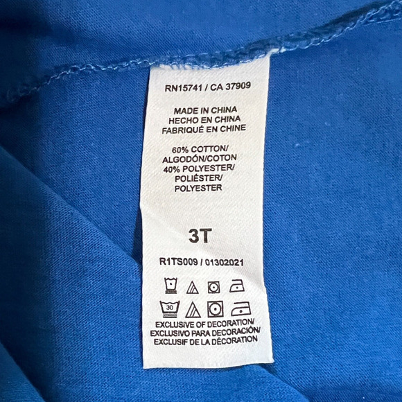 New No Tag Thomas & Friends Blue Crew Neck Decal Tee Shirt 3T Pull Together - Picture 4 of 7